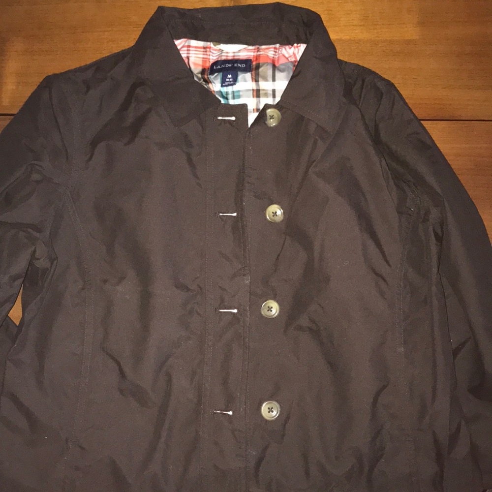 Land’s End M 10-12 Brown Button-up Coat